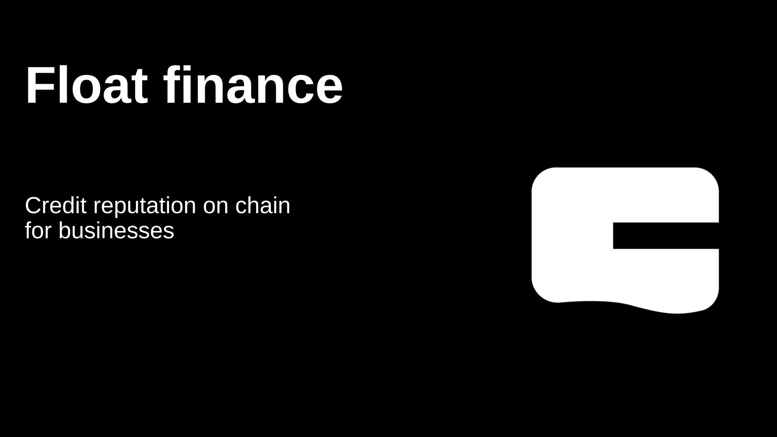Float Finance pitch deck slide 1 of 10