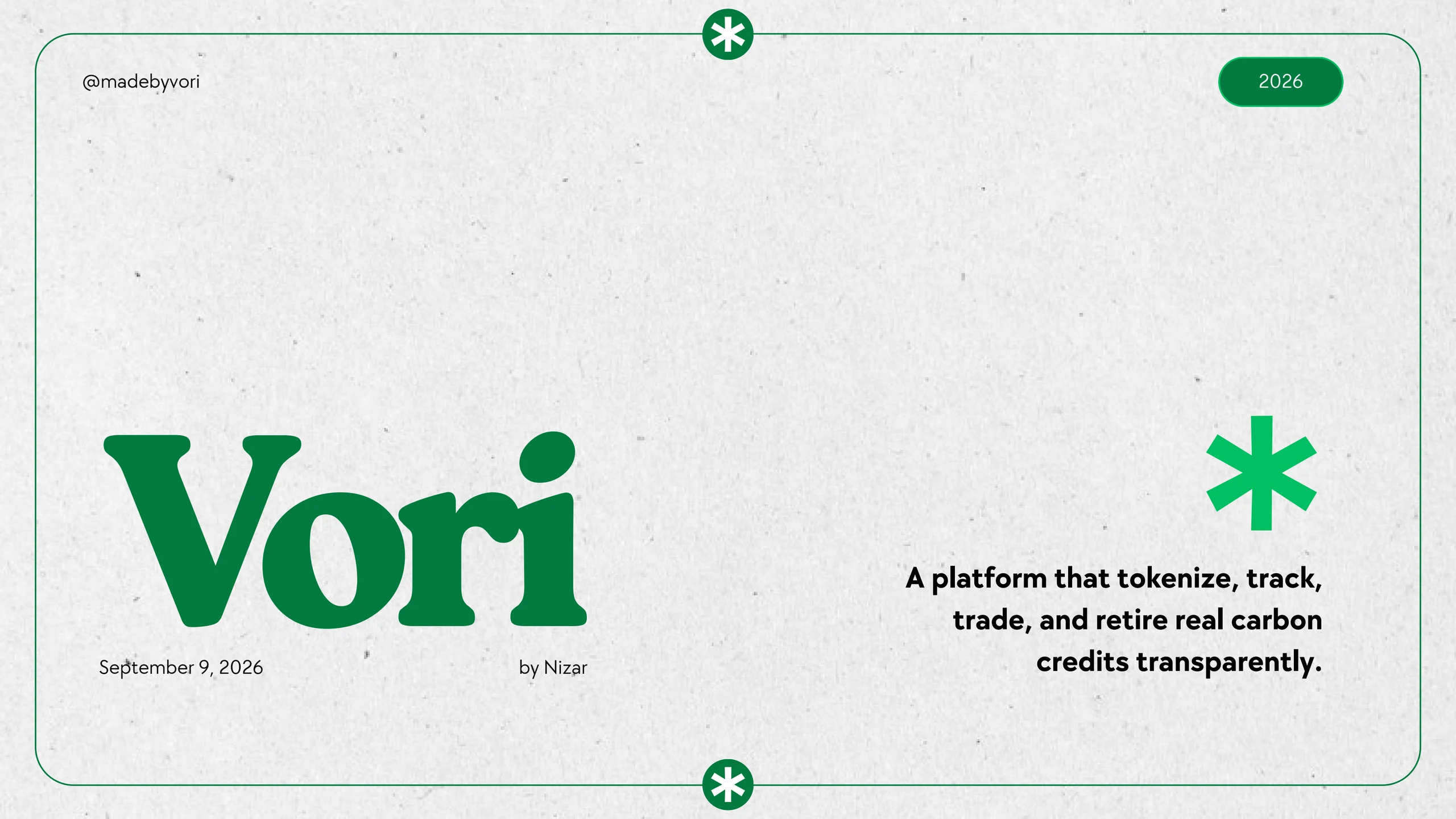Vori pitch deck slide 1 of 7