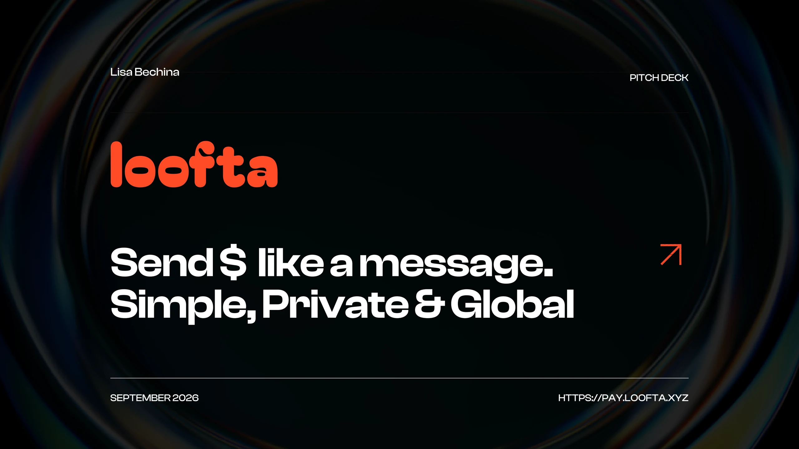 Loofta Pay pitch deck slide 1 of 15
