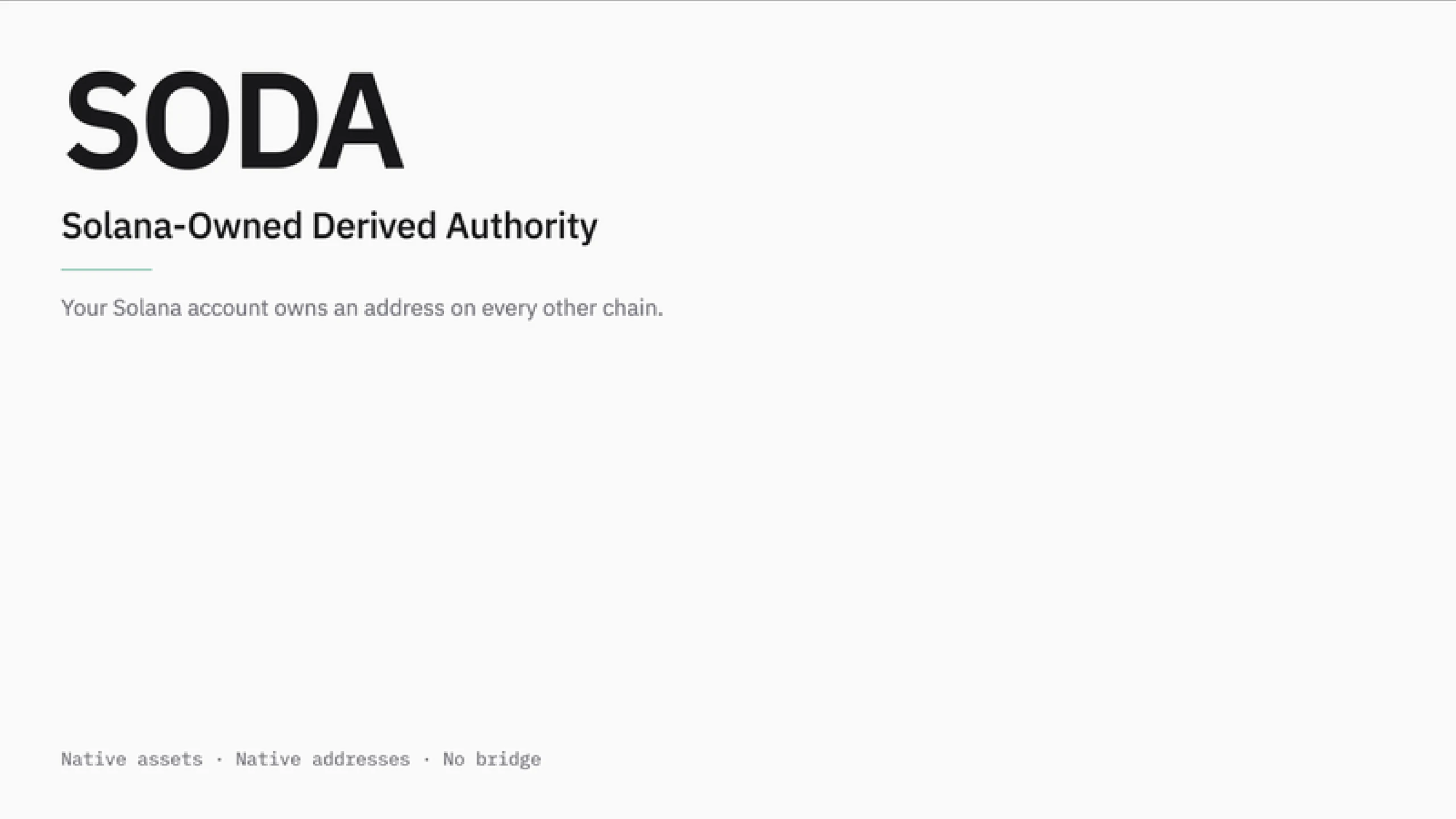 SODA pitch deck slide 1 of 8